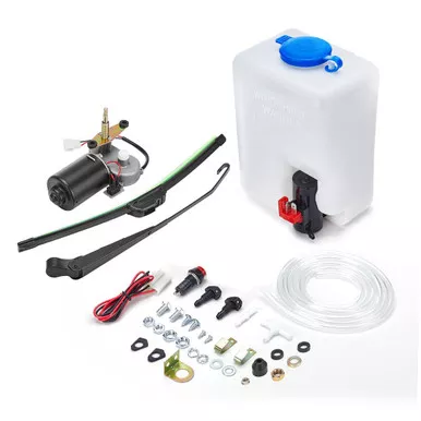 12V Electric Windshield Wiper Washer Kit for by Kemimoto