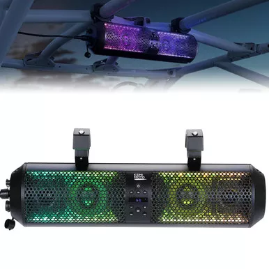 18″ UTV Sound Bar RGB Bluetooth with 1.56-2.25 Roll Bar by Kemimoto