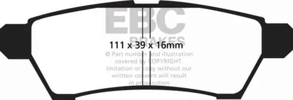 EBC 05+ Nissan Frontier 2.5 2WD Greenstuff Rear Brake Pads
