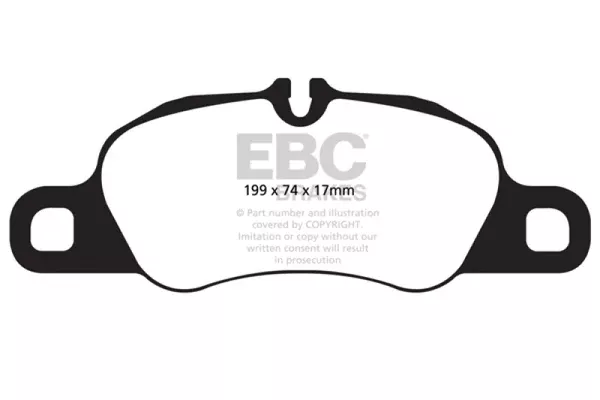 EBC 09-12 Porsche 911 (997) (Cast Iron Rotor only) 3.6 Carrera 2 Yellowstuff Front Brake Pads