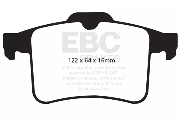 EBC 10-15 Jaguar XF 5.0 Supercharged (470) Yellowstuff Rear Brake Pads