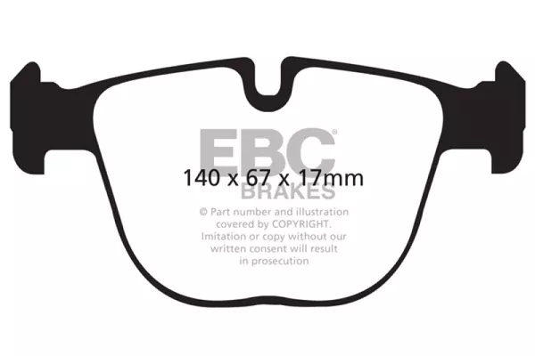 EBC 10+ BMW X5M 4.4 Twin Turbo Yellowstuff Rear Brake Pads